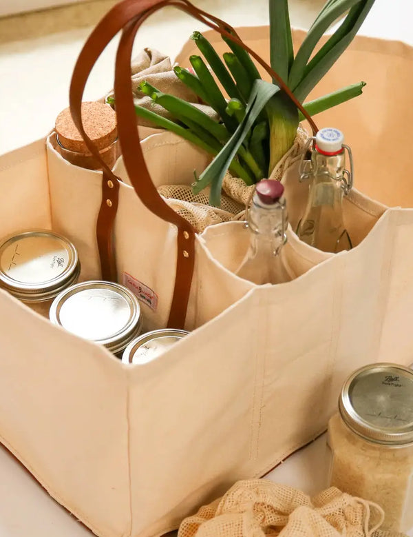 Heavy Canvas Grocery Tote Bag | Large Utility Tote