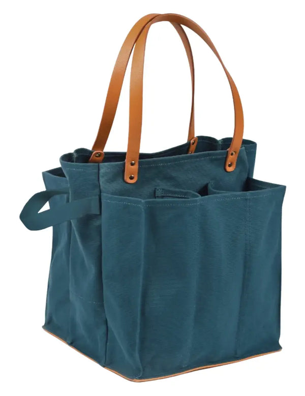Heavy Canvas Tote Bag | Reusable Multi-Pocket Market Tote