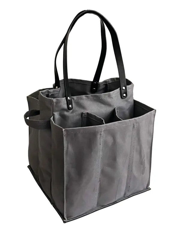Heavy Canvas Tote Bag | Reusable Multi-Pocket Market Tote