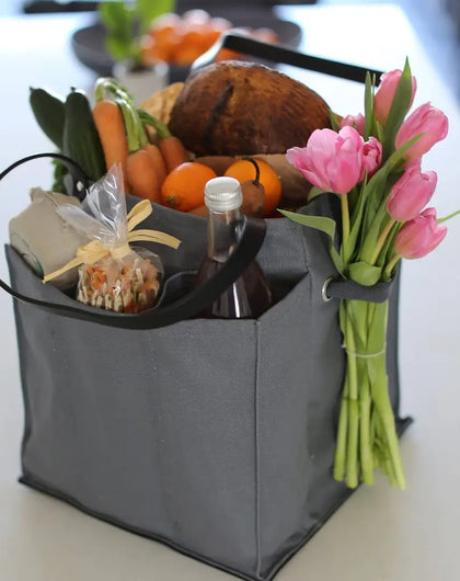 Heavy Canvas Tote Bag | Reusable Multi-Pocket Market Tote