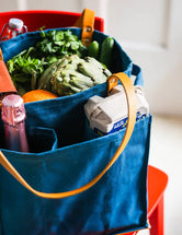 Heavy Canvas Tote Bag | Reusable Multi-Pocket Market Tote