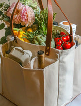 Heavy Canvas Tote Bag | Reusable Multi-Pocket Market Tote