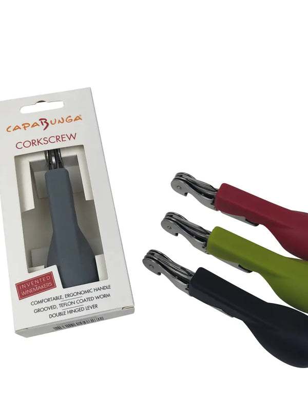 Ergonomic Silicone Handled Corkscrew | Wine Opener