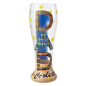 No.1 (Number One) Dad Beer Glass (650ml)