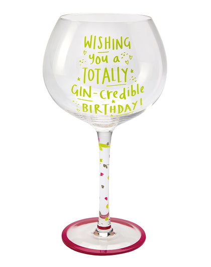 Gin-Credible Birthday Gin Glass (Megan Claire)